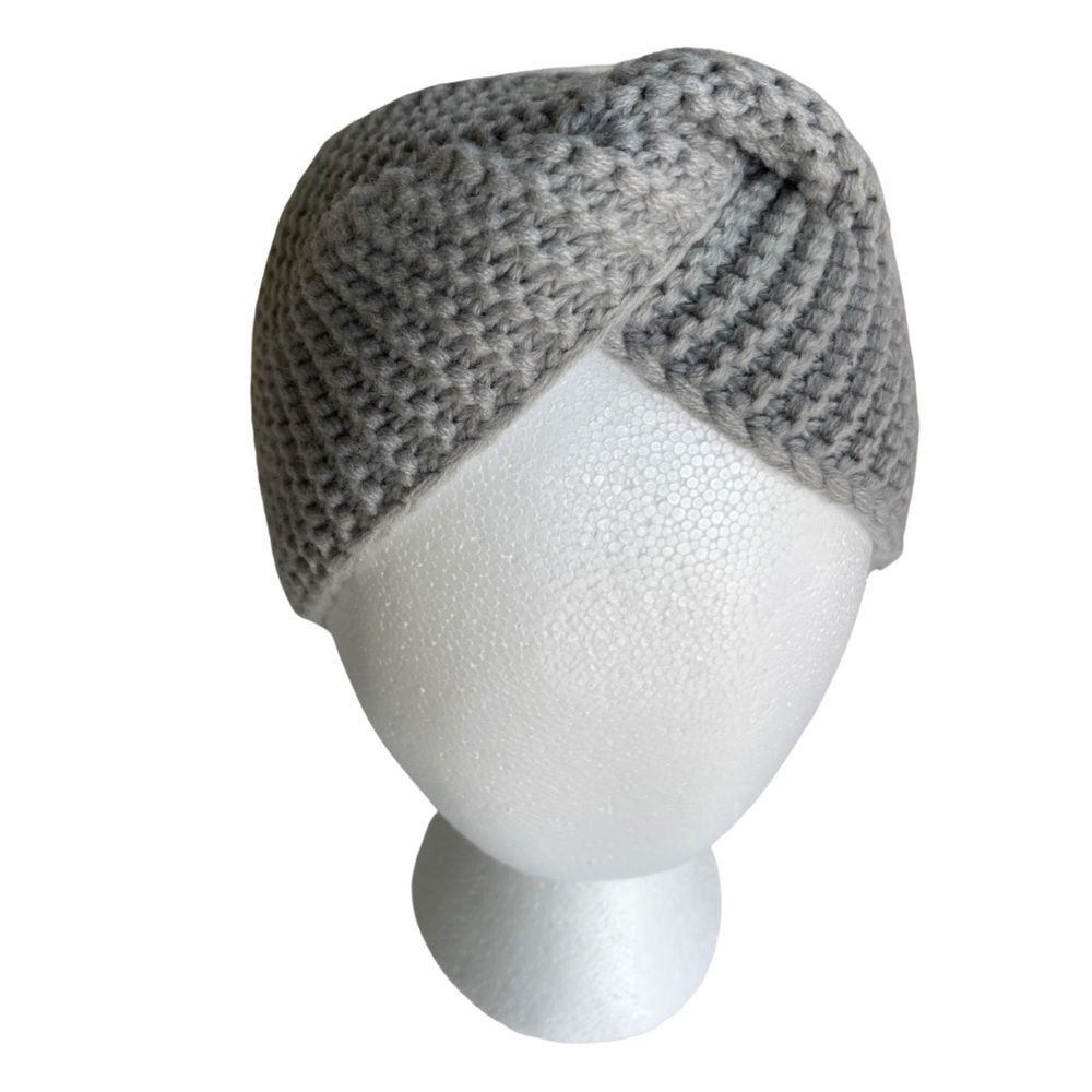 West Loop Women’s Gray Knit Criss Cross Front Solid Acrylic Headband OSFM NWT